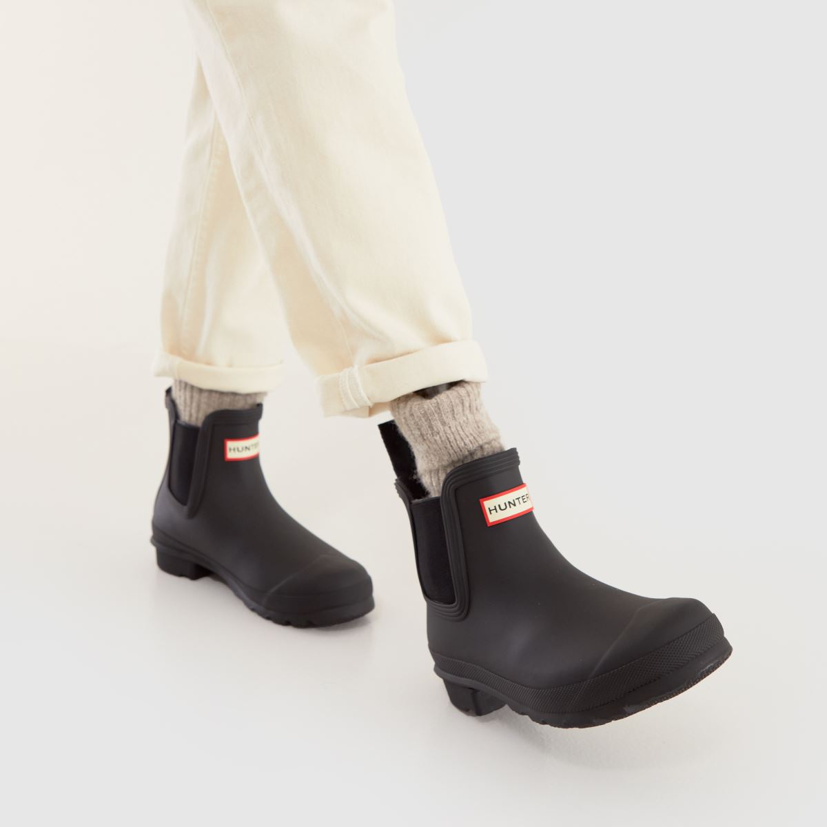 HUNTER BOOTS eredeti chelsea csizma fekete színben