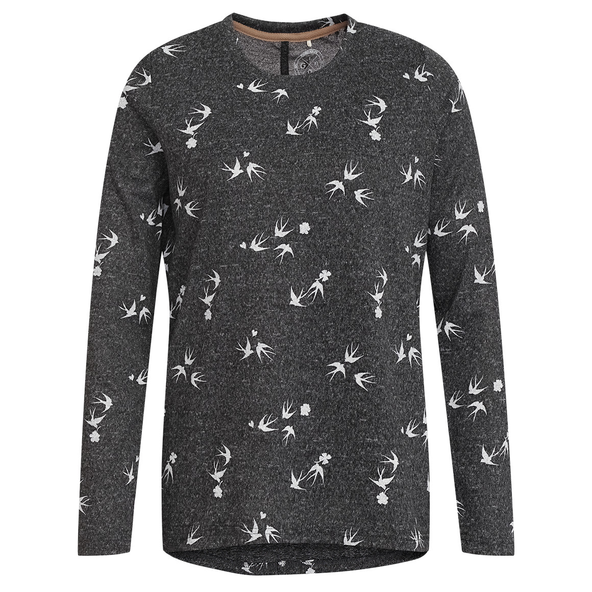 Damen Langarmshirt mit Herz-Allover