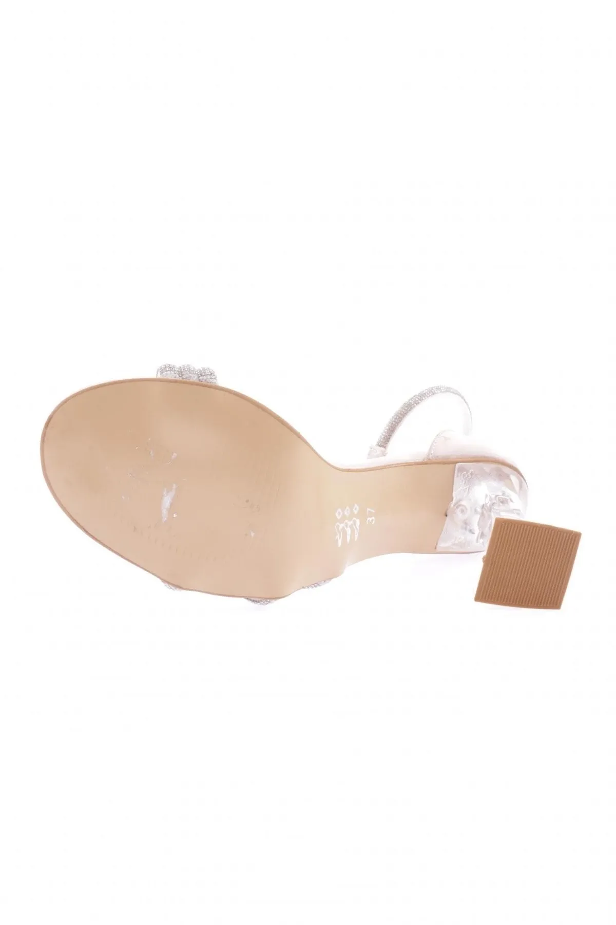 DGN  Bar-05-23y Silberfarbene, mit Steinen besetzte, nackte Satin-Damenschuhe mit Absatz