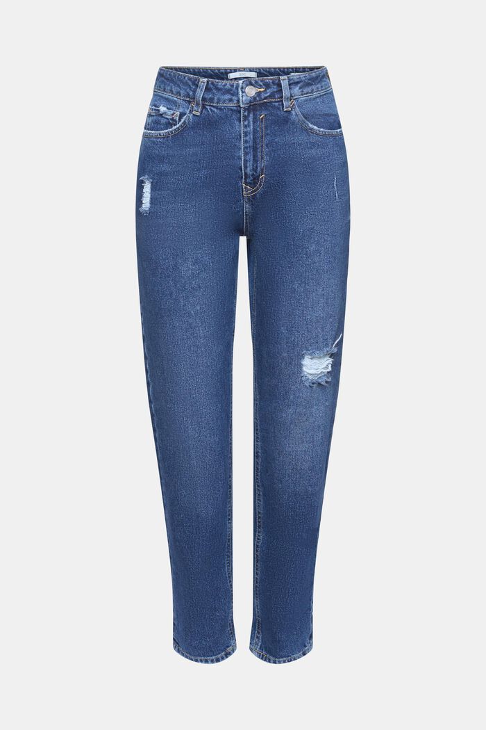 High-Rise Boyfriend Jeans mit Ripped-Details