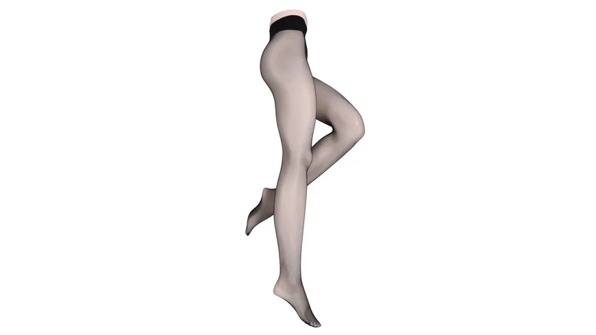 MOVE UP Damen Netzstrumpfhose Feines Netz schwarz