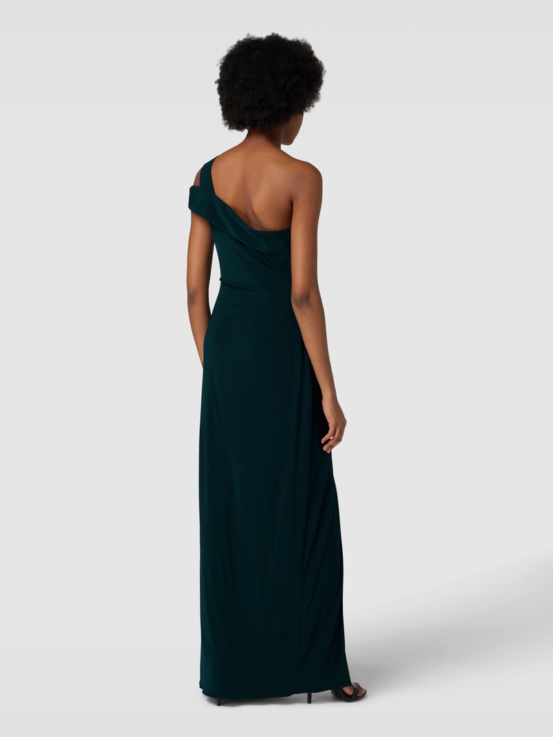 Abendkleid mit One-Shoulder-Träger in smaragdgrün