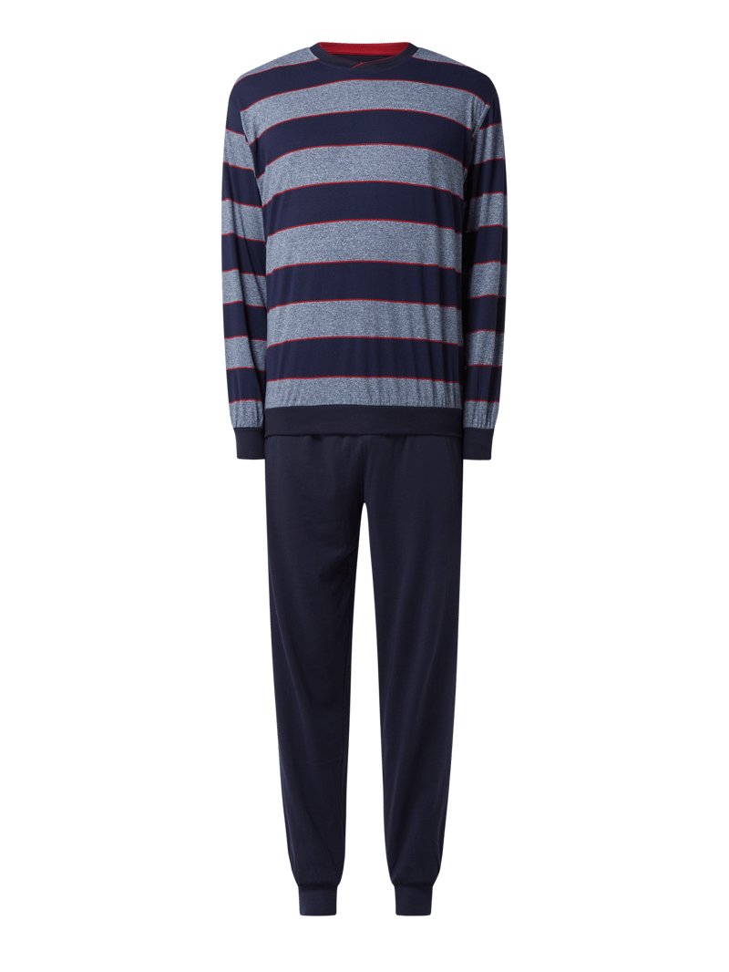 Pyjama aus Baumwolle in dunkelblau
