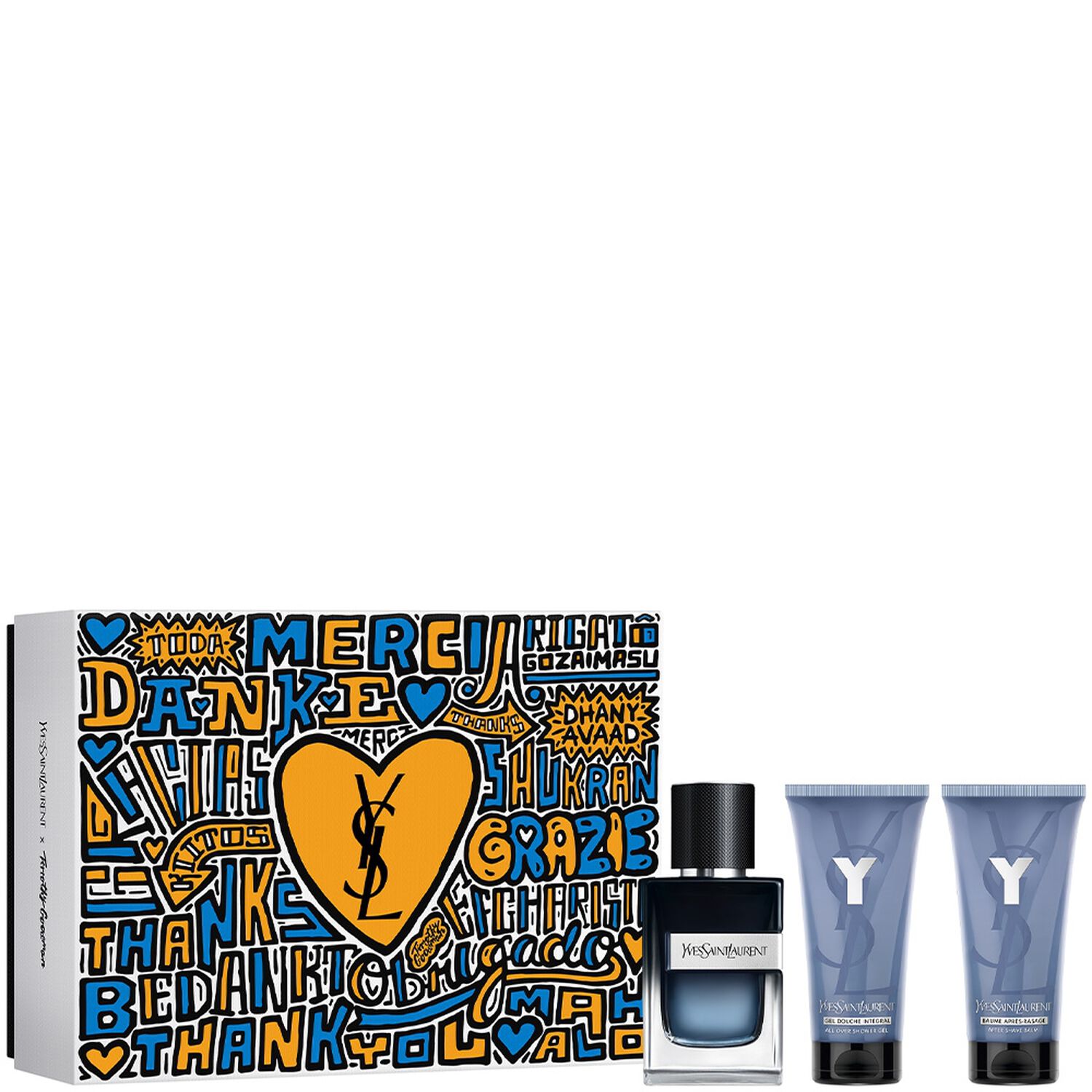 Yves St Laurent Y Coffret Eau de Parfum 60 ml + Gel Douche 50 ml + Baume Après-Rasage 50 ml