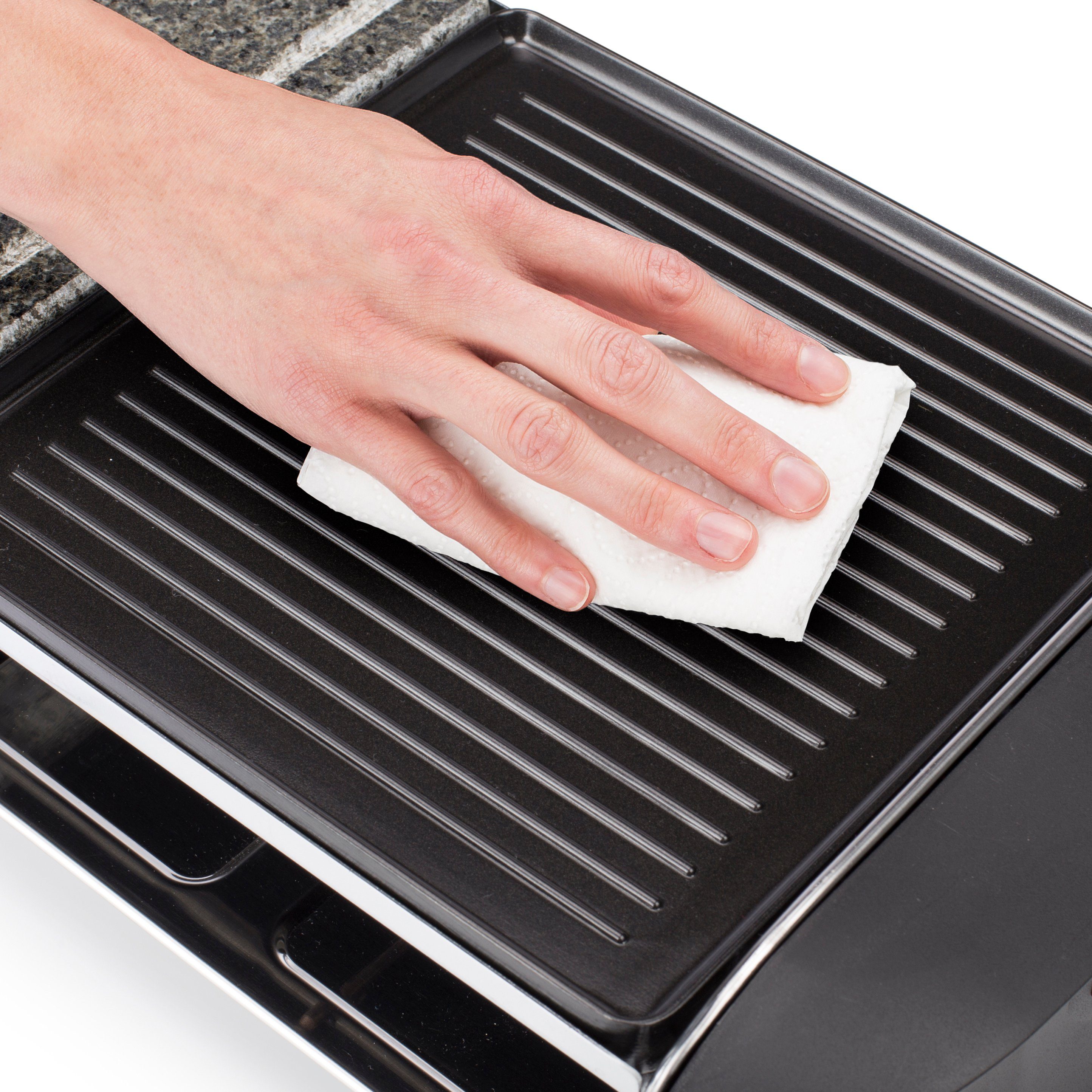 PRINCESS Raclette 8 Stone & Grill Party 162820, 8 Raclettepfännchen, 1300 W