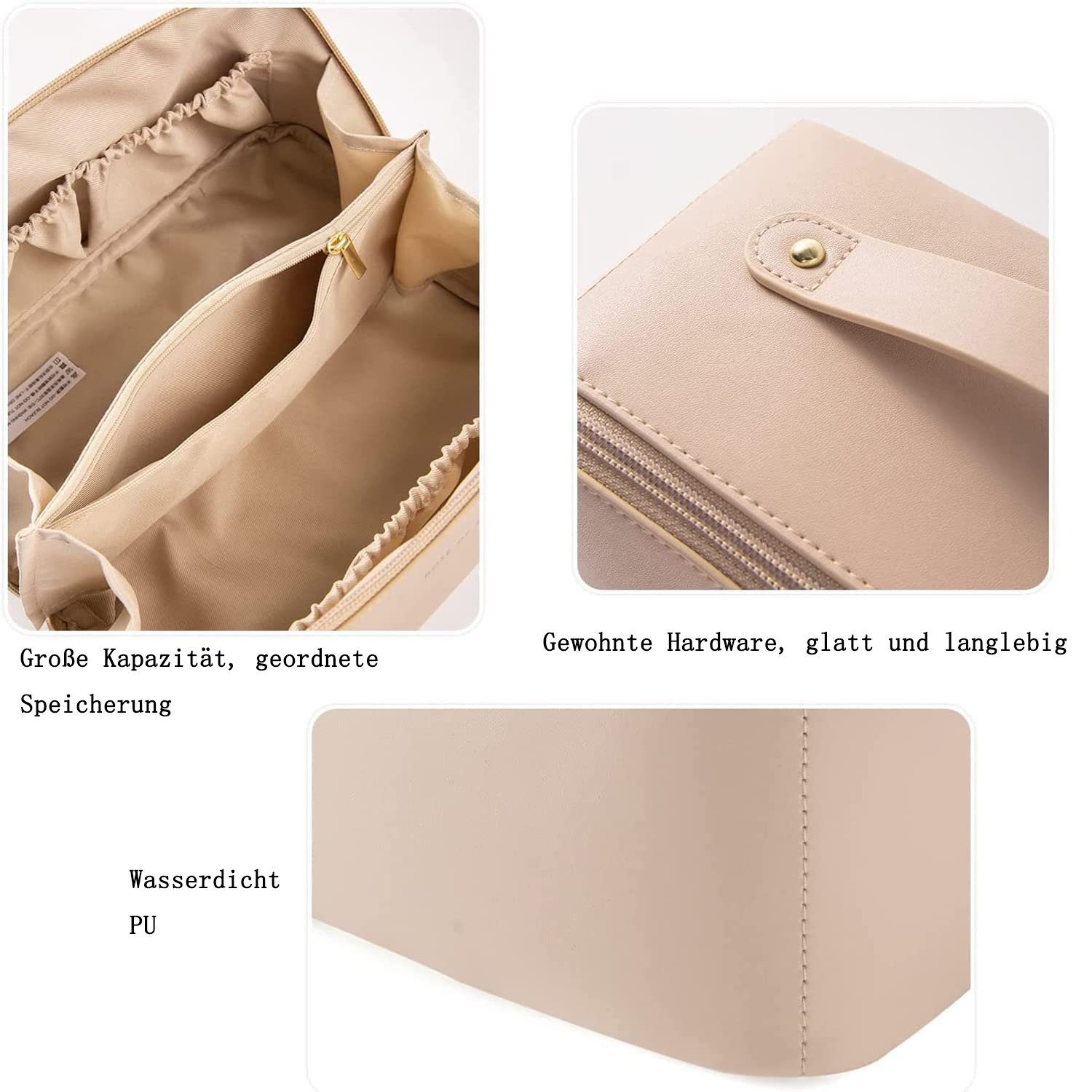 GelldG Kosmetiktasche Reise Kosmetiktasche, Groß Kapazität Kosmetiktasche Damen