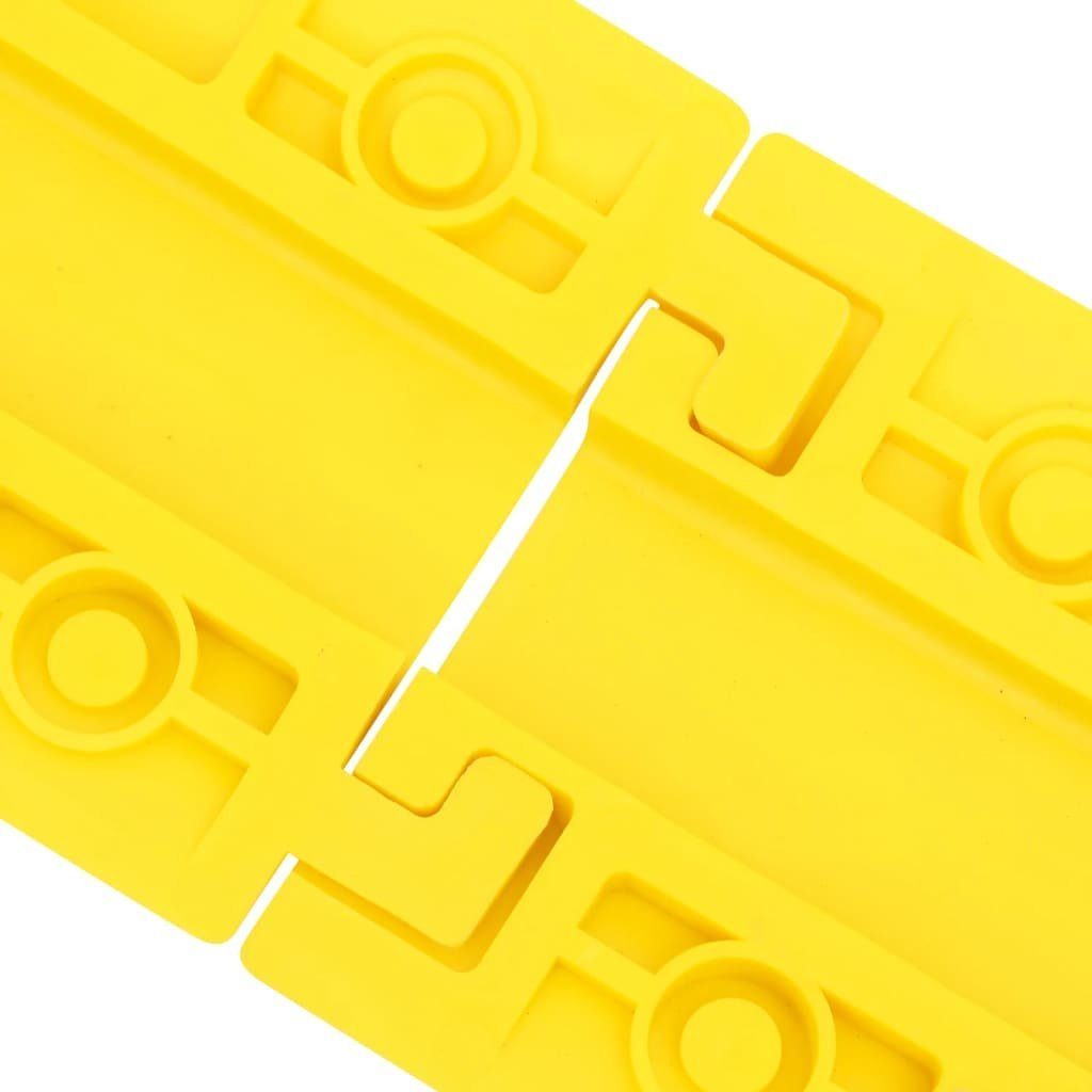 vidaXL Parkschwelle Kabelbrücken 4 Stk 100 cm Gelb
