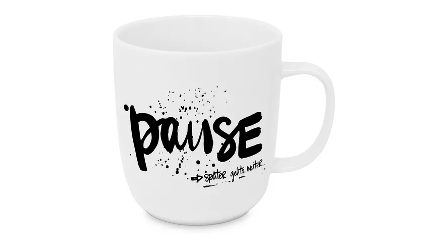 Design@Home Becher Mug 2.0 Pause weiß/ schwarz