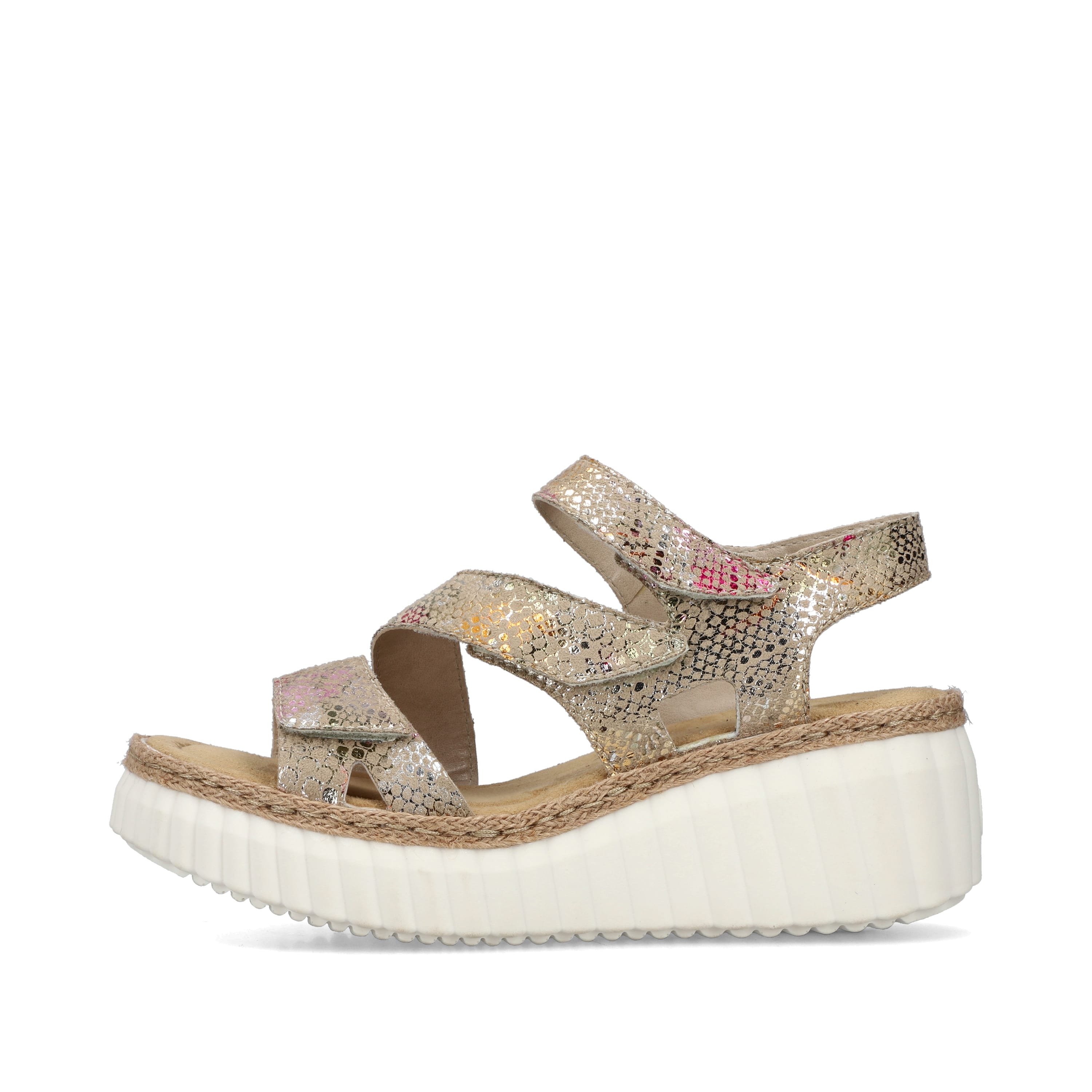 Rieker Damen Keilsandaletten multi-bronzemetallic