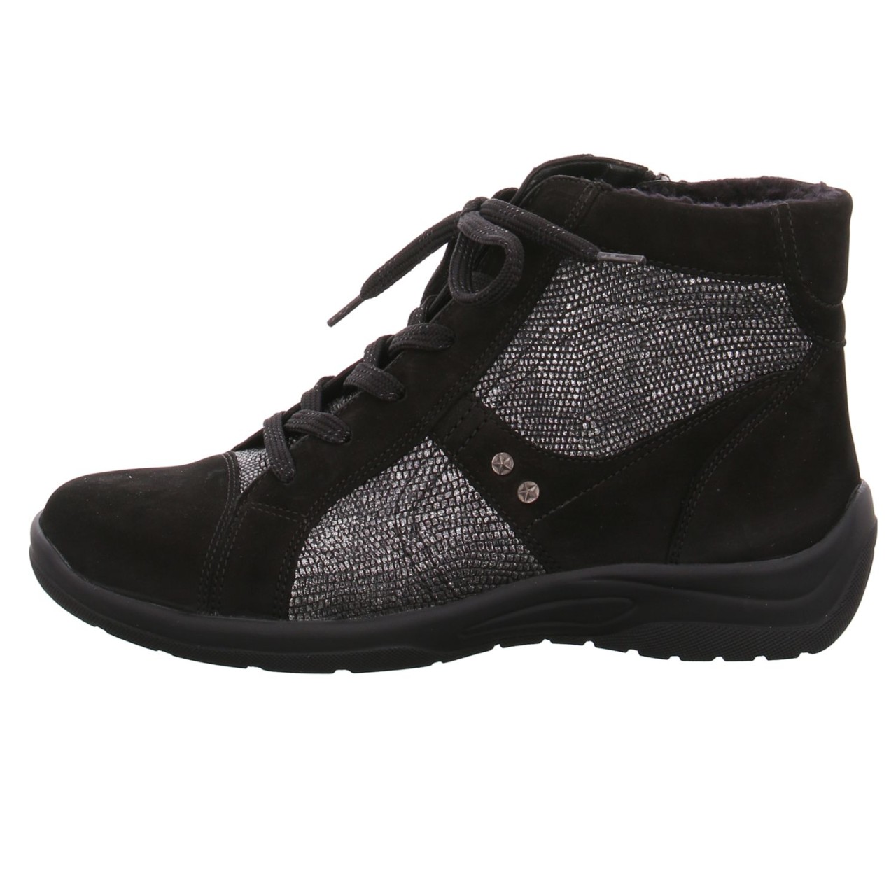 WALDLÄUFER Schnür-Stiefeletten schwarz