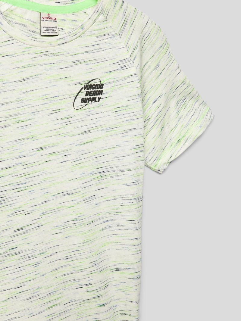 T-Shirt mit Label-Detail Modell 'JULBE' in offwhite