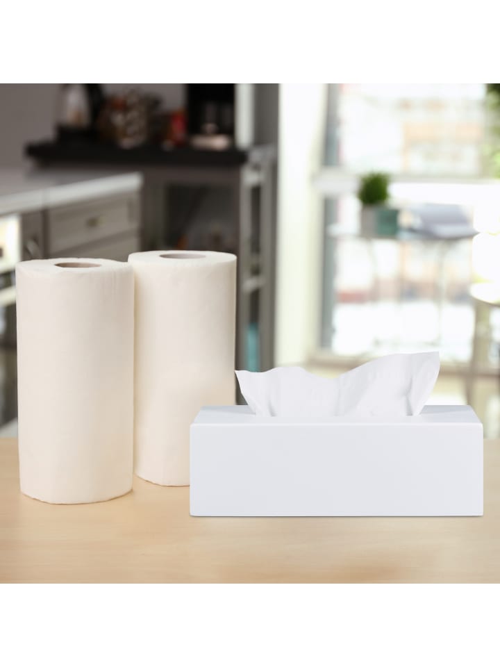 relaxdays Tücherbox in Weiß günstig kaufen onesize