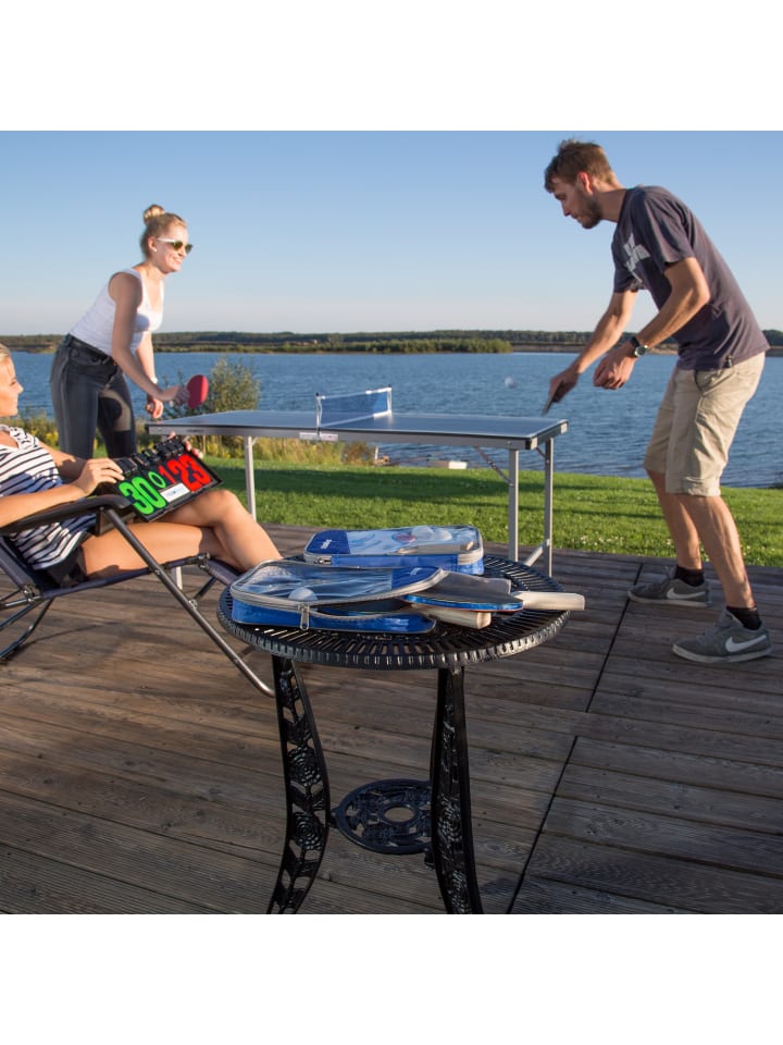relaxdays 7 tlg. Tischtennis Set 2 Sterne in Blau günstig kaufen onesize