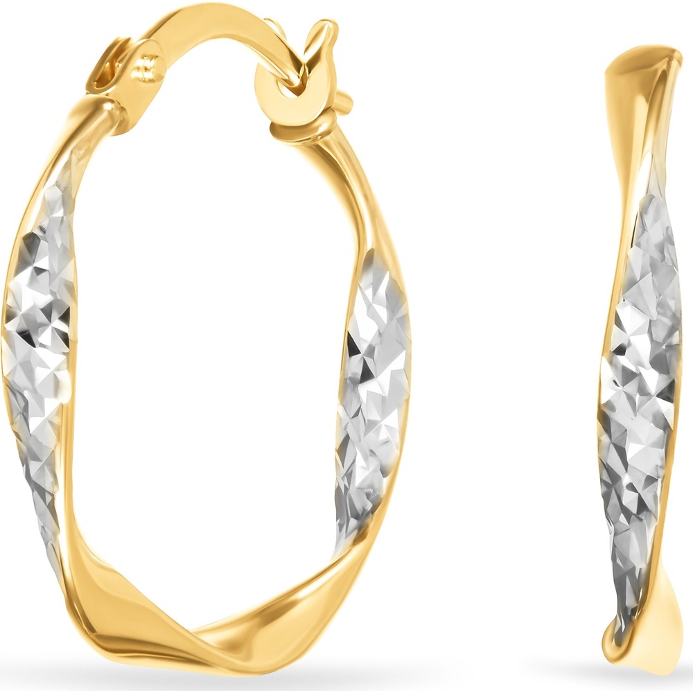 FAVS Créoles 375 Or jaune Boucles d'oreilles