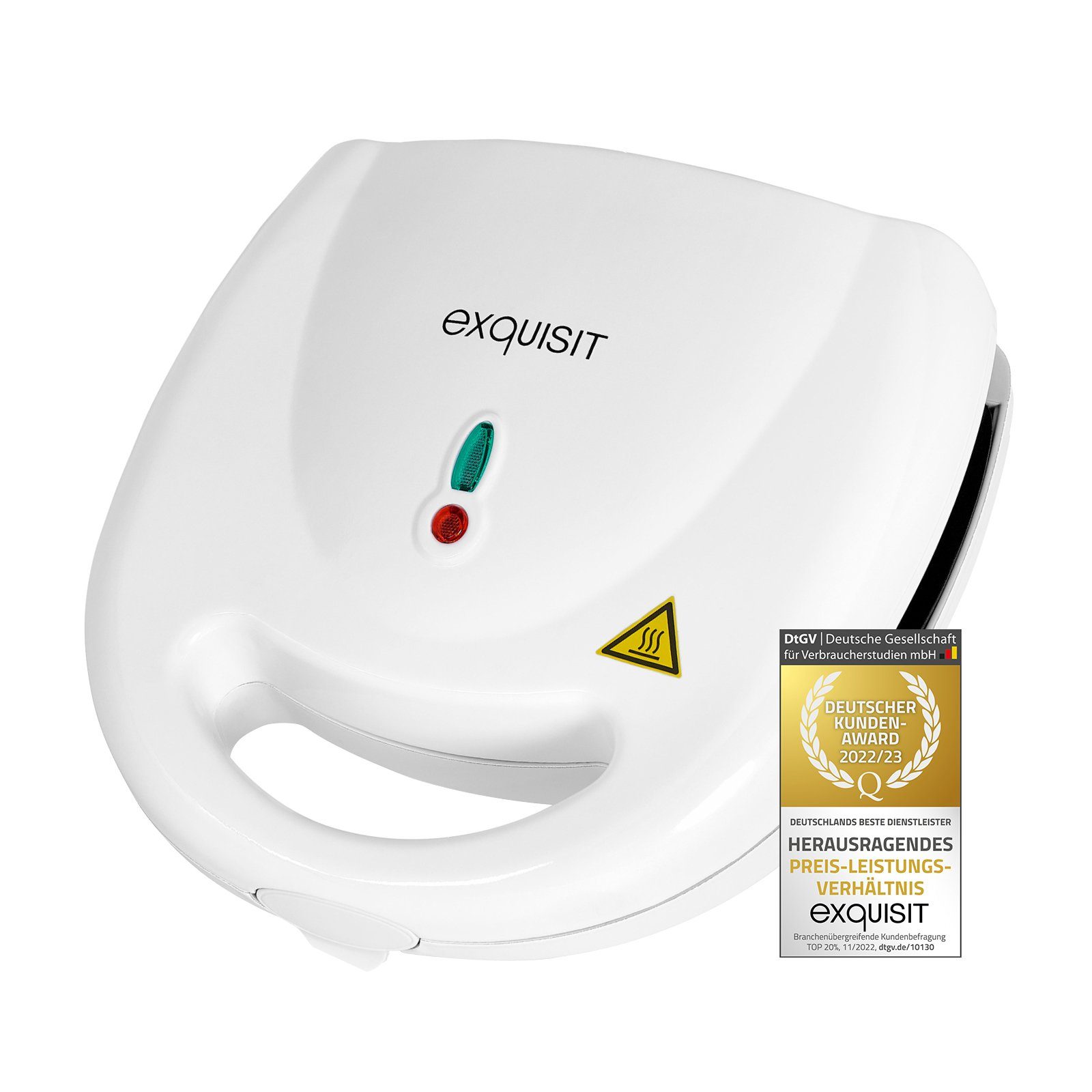 exquisit Sandwichmaker ST 3101, 750 W, Sandwichtoaster, Grill Platten mit doppelseitigem Toasten