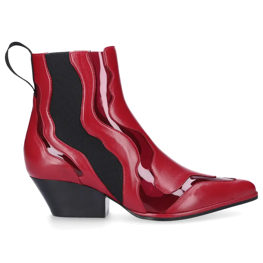 Sergio Rossi - Chelsea Boots A82880 Nappaleder PVC Stretch rot - rot
