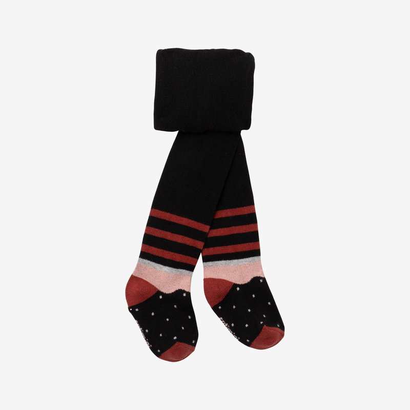 Collants bébé fille rayures et pois gris bébé fille Catimini
