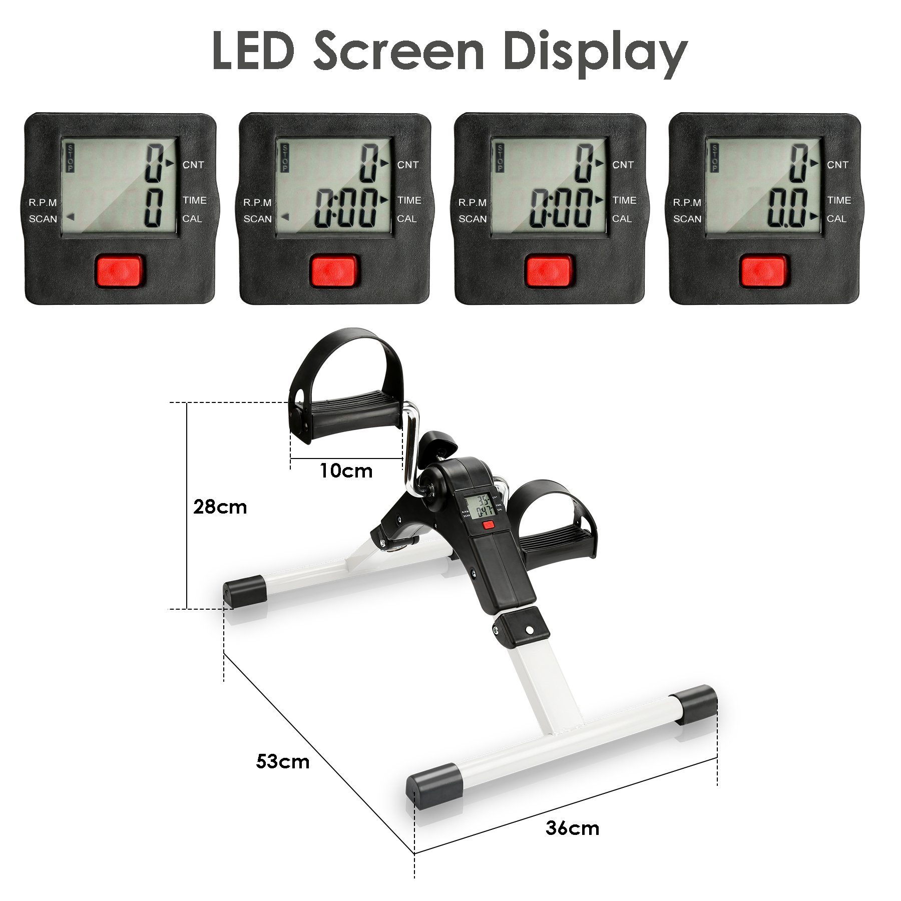 TolleTour Heimtrainer Mini heimtrainer Fitnessfahrrad Heimtraining Bike Faltbar Fahrrad LCD (set), Kalorienzähler, Kilometerzähler