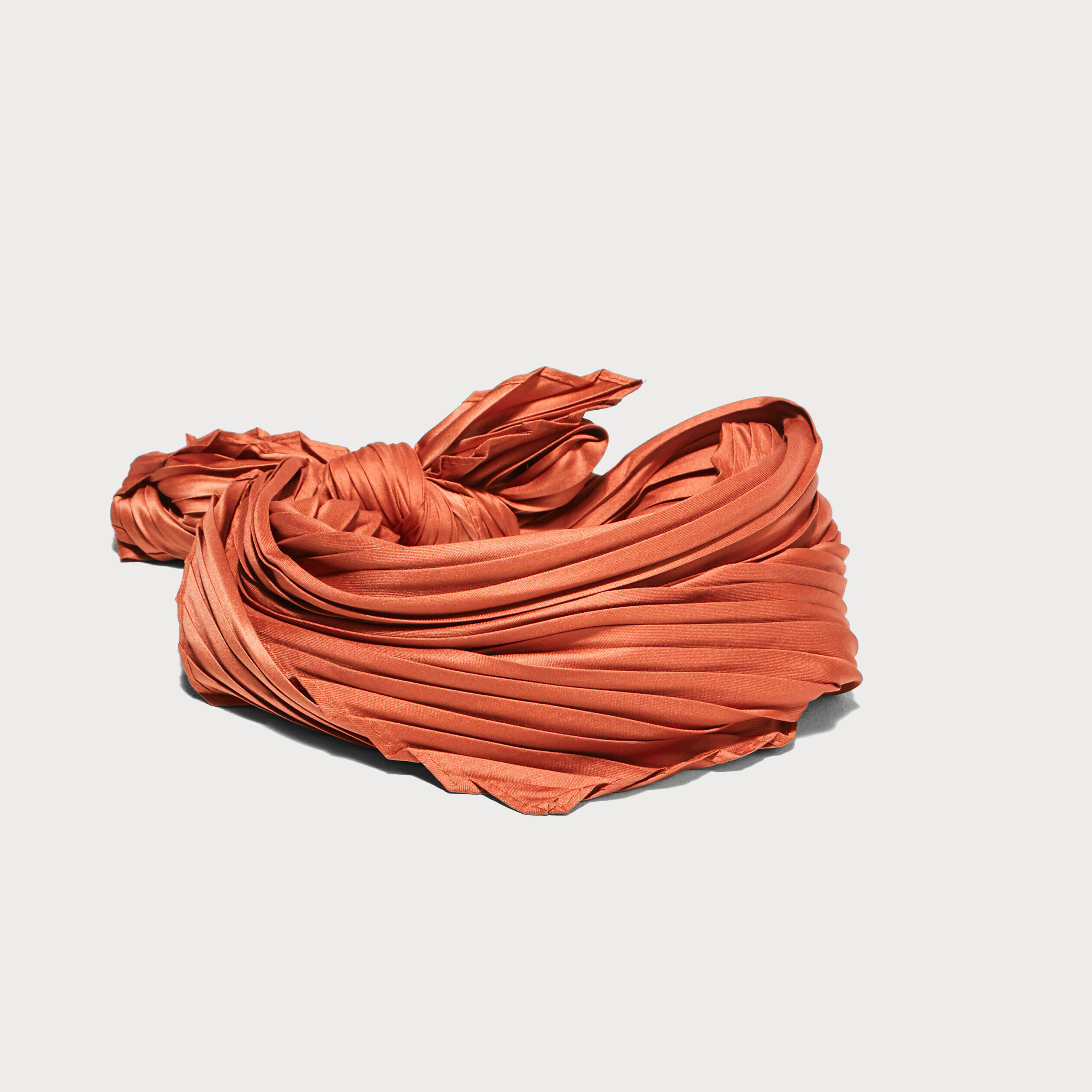 Foulard carré plissé orange foncé femme | Cache Cache