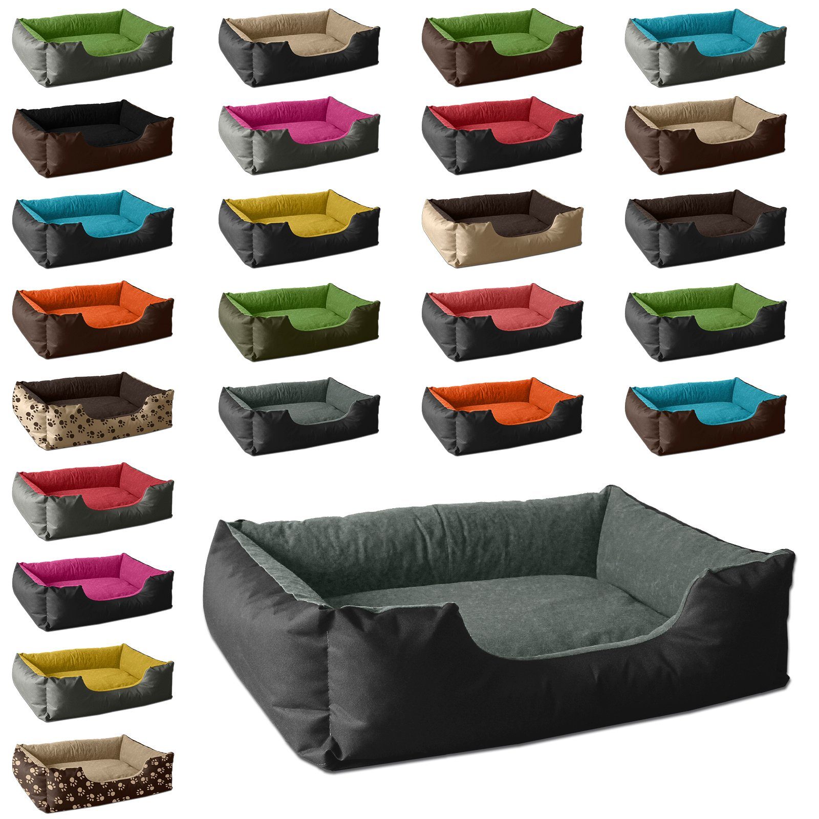 BedDog Hundematte Hundebett LUPI mit Rand, Bezug abnehmbar