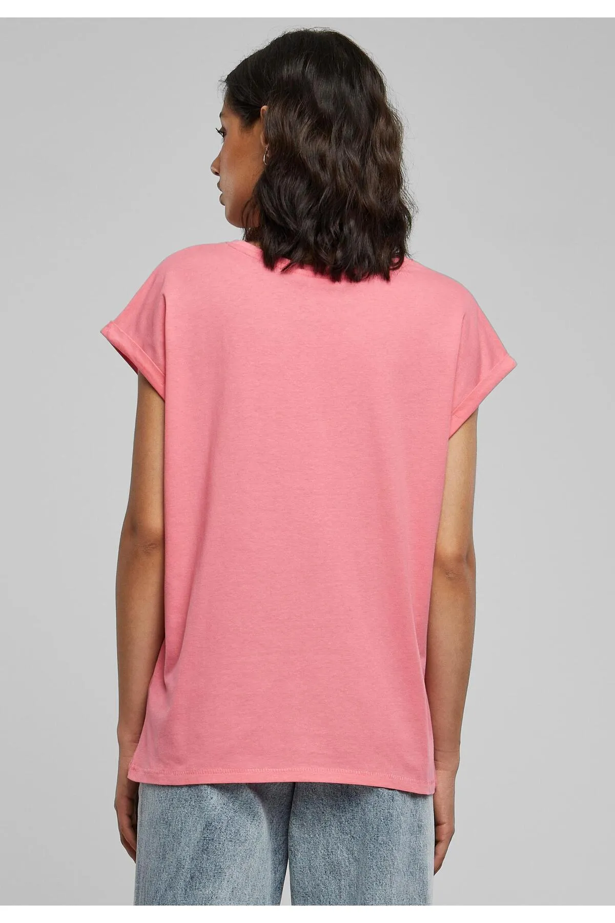 Urban Classics  Damen T-Shirt mit verlängerter Schulterpartie für Damen