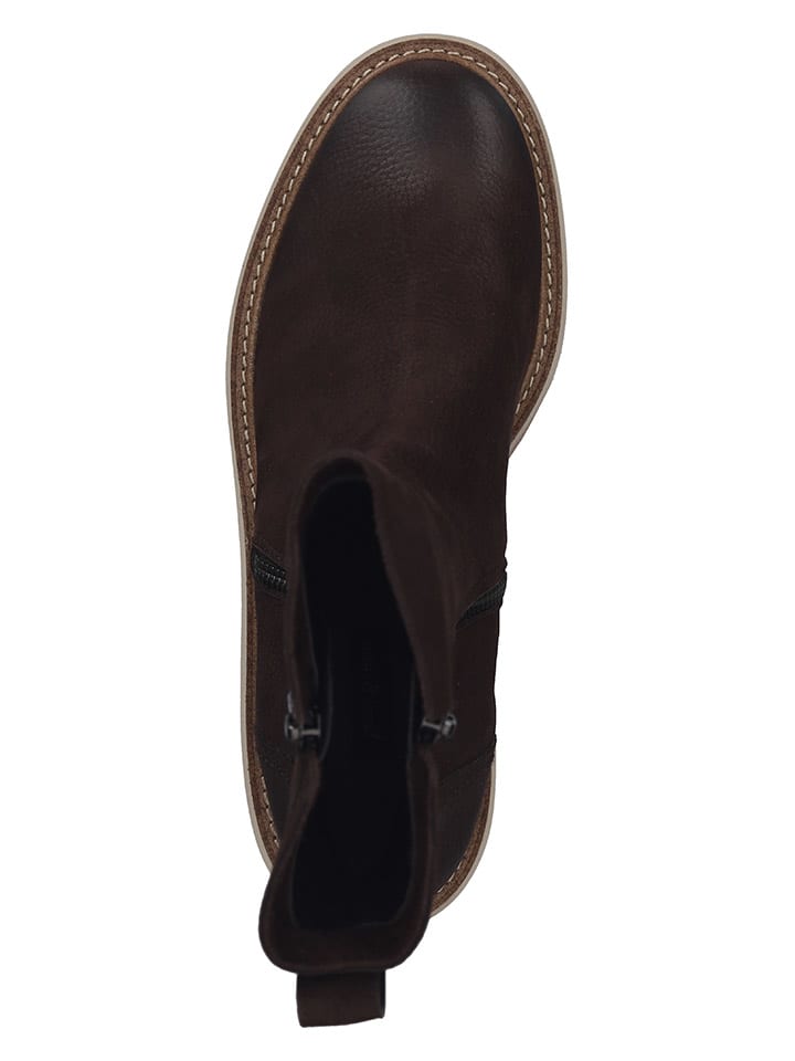 Paul Green Leder-Stiefeletten in Braun günstig kaufen