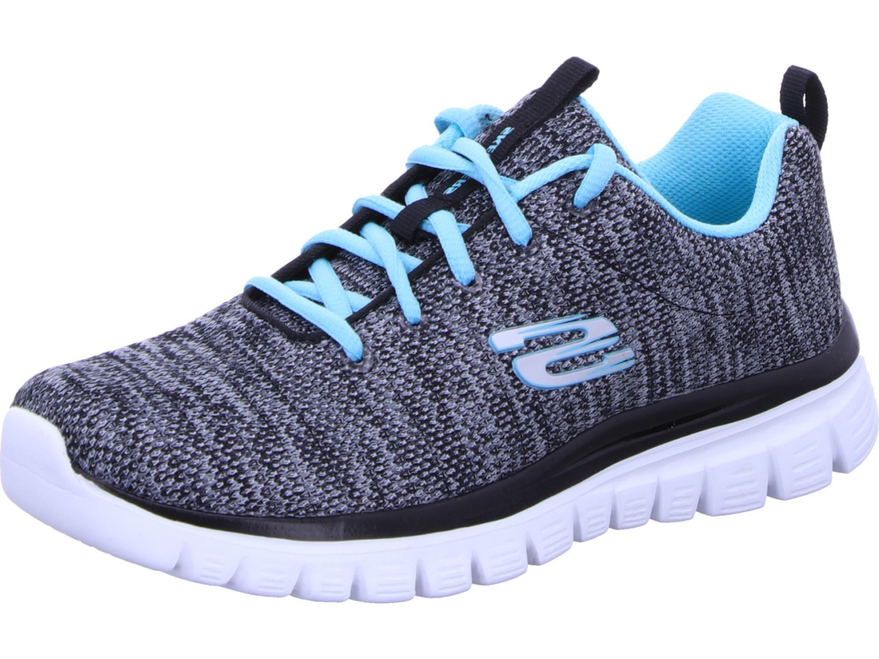 SKECHERS Freizeit Schnürer schwarz Graceful - TWISTED FORTUNE