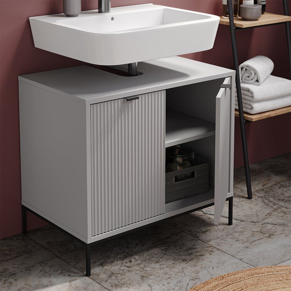 Vicco Waschbeckenunterschrank Badezimmerschrank ELIZA Grau