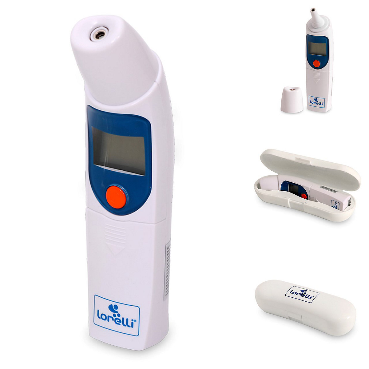 Infrarot Thermometer für Stirn und Ohr, LCD-Display, Aufbewahrungsbox Fieberthermometer