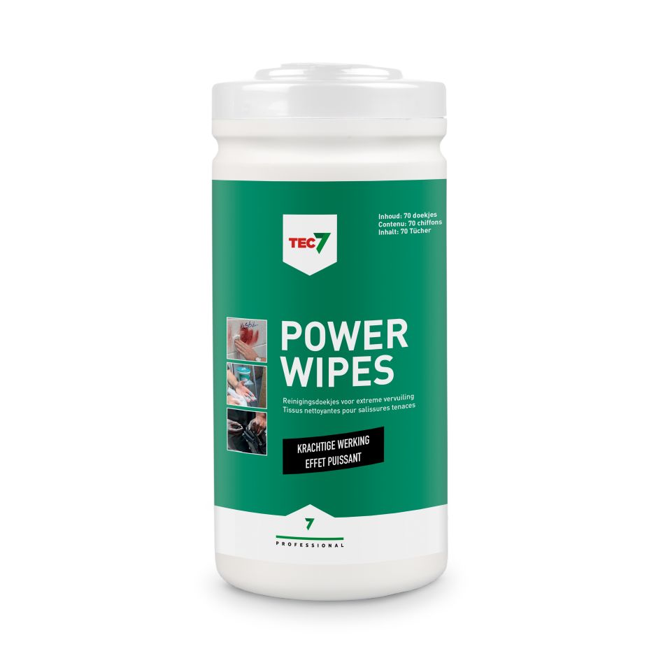 TEC7 Powerwipes Reinigungstücher im Spender, 70 Stück