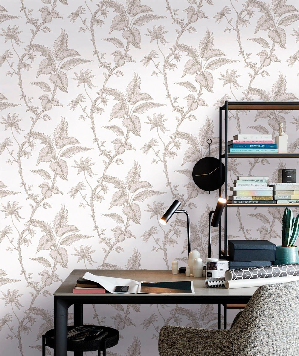 SCHÖNER WOHNEN-Kollektion Vliestapete, floral, 0,53 x 10,05 Meter