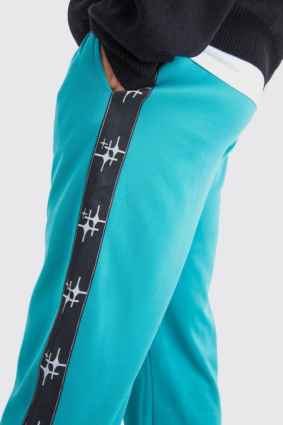 Oversize Trikot-Jogginghose mit Seitenstreifen