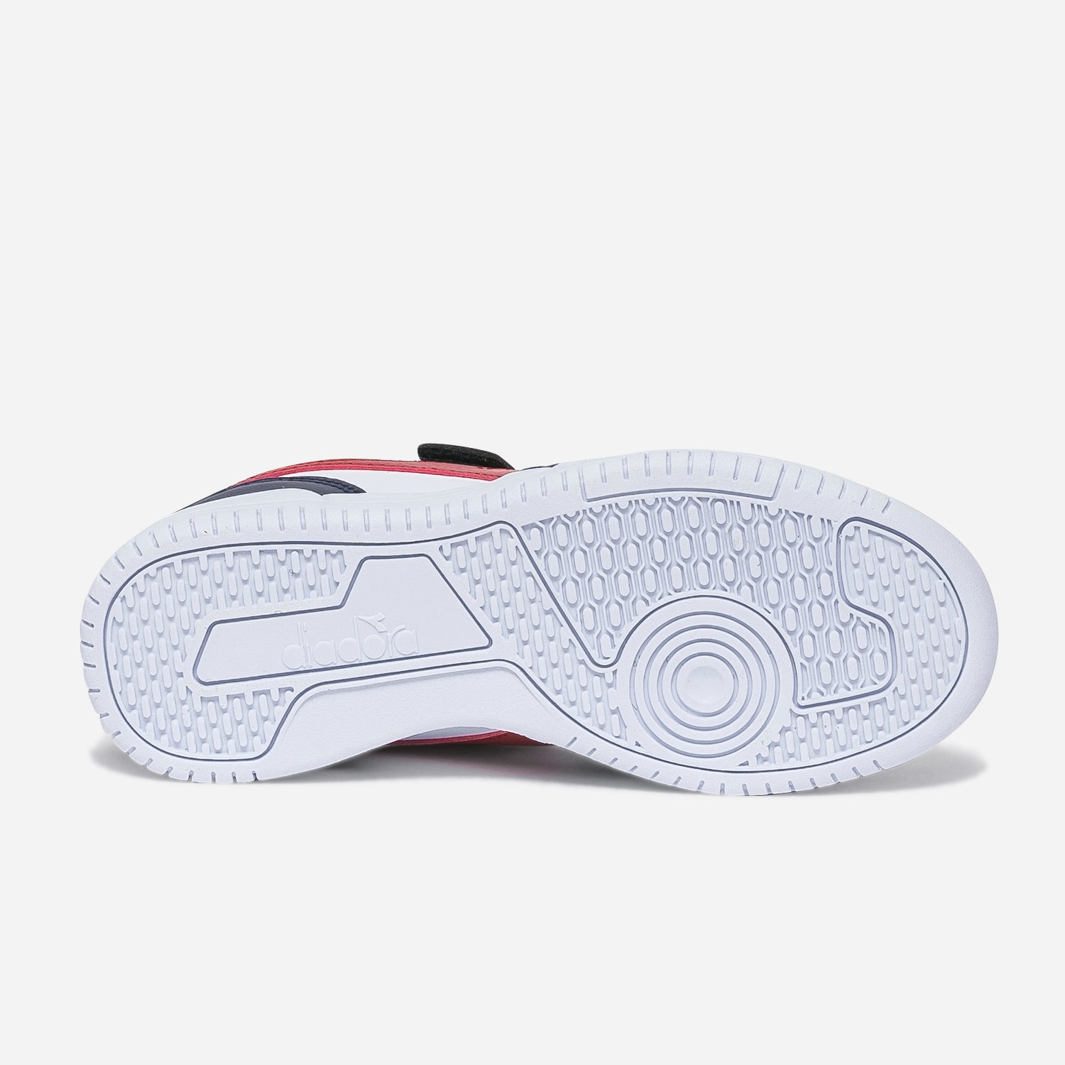 Tennis DIADORA blanche, marine et rouge à scratchs