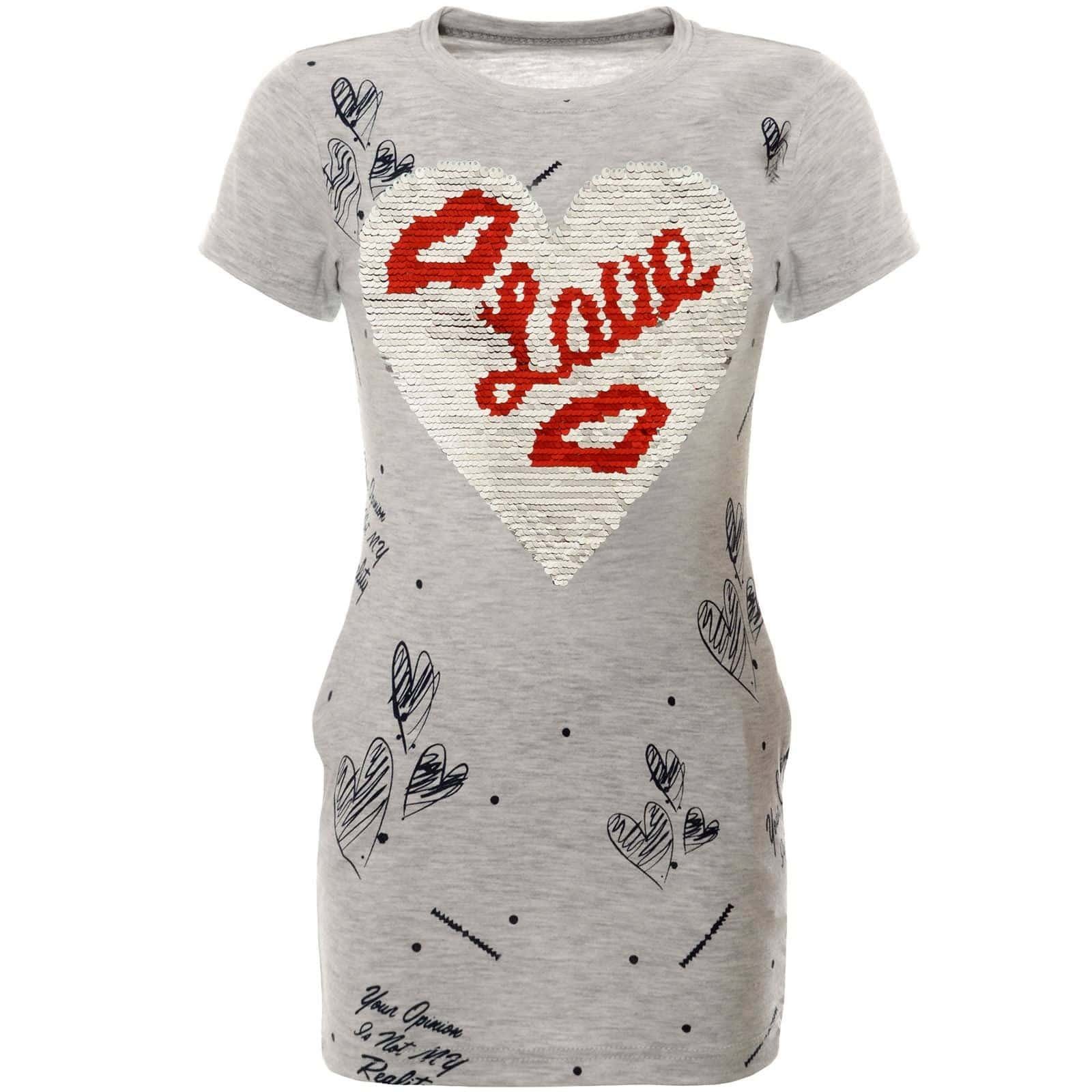 KMISSO Tunika Mädchen Longshirt Tunika mit Wende Pailletten (1-tlg) mit Wendepailletten