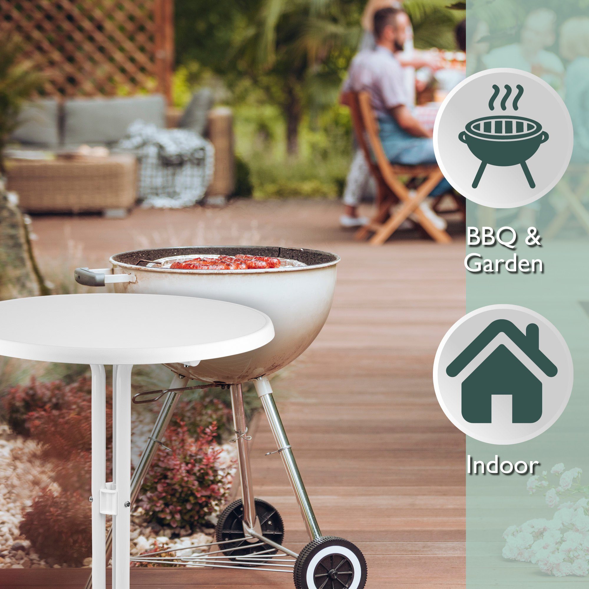 Beautissu Stehtisch Emma, Bistrotisch Gastro klappbar Ø60cm