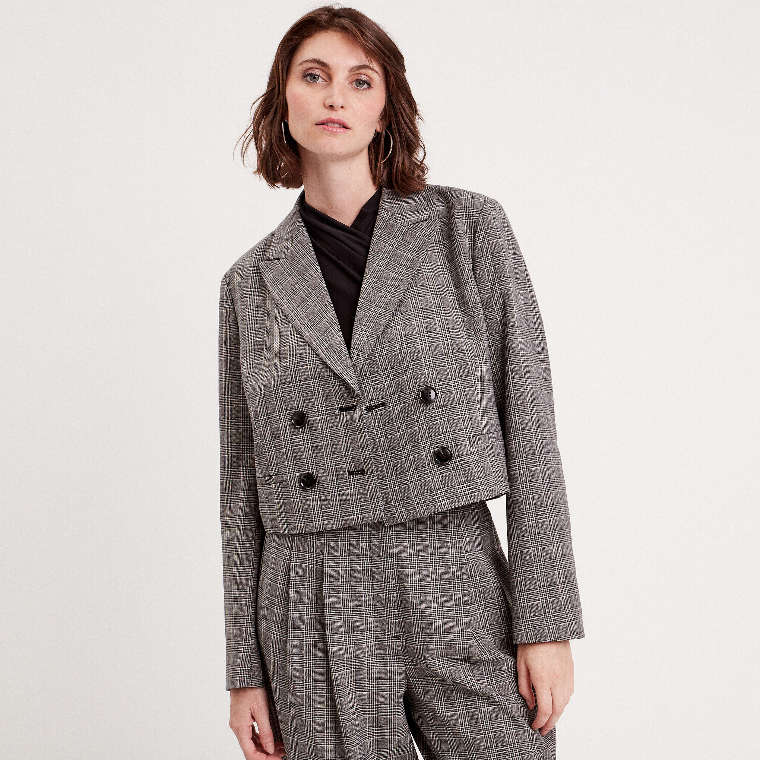 Veste ajustée boutonnée gris femme | Cache Cache
