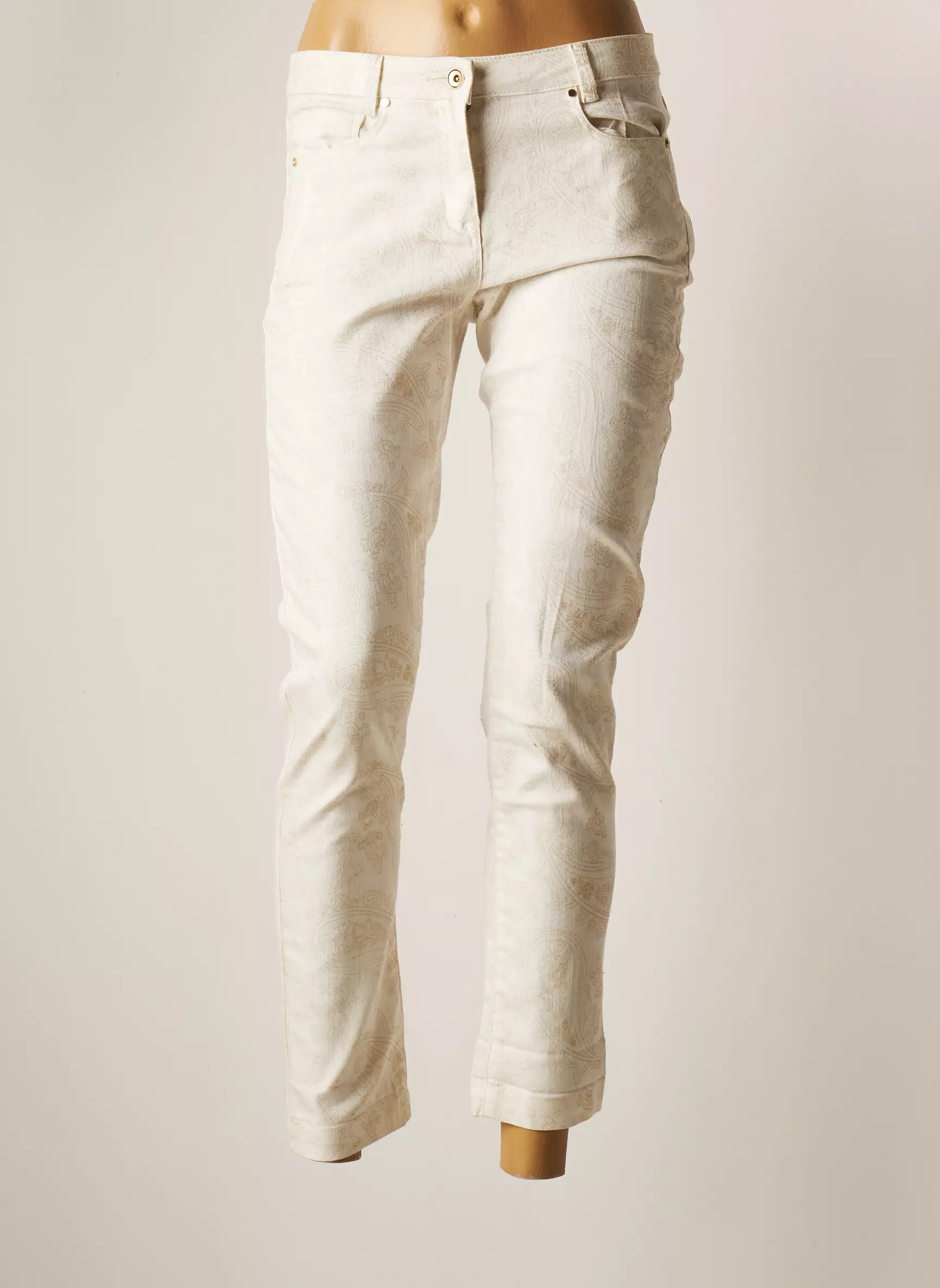 Breal Pantalons Slim Femme couleur beige