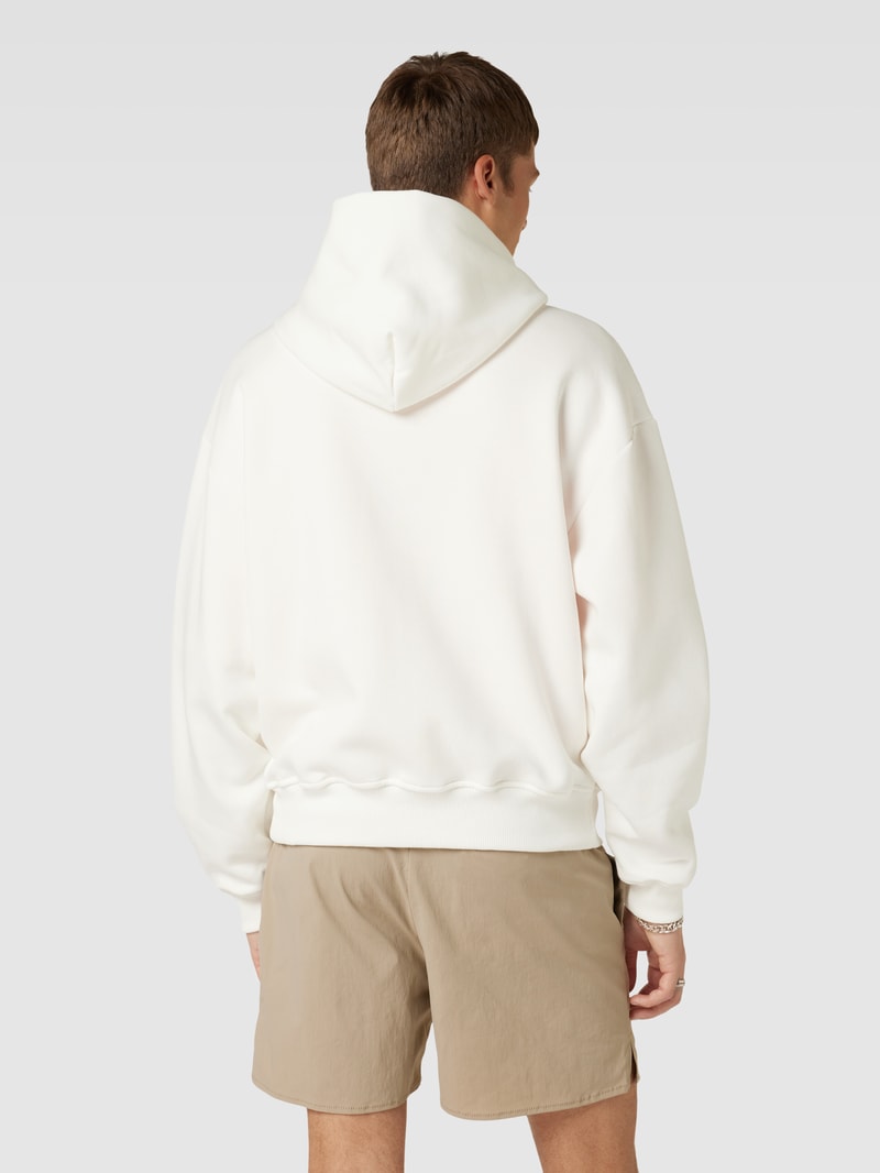Sweatjacke mit Label-Details in offwhite