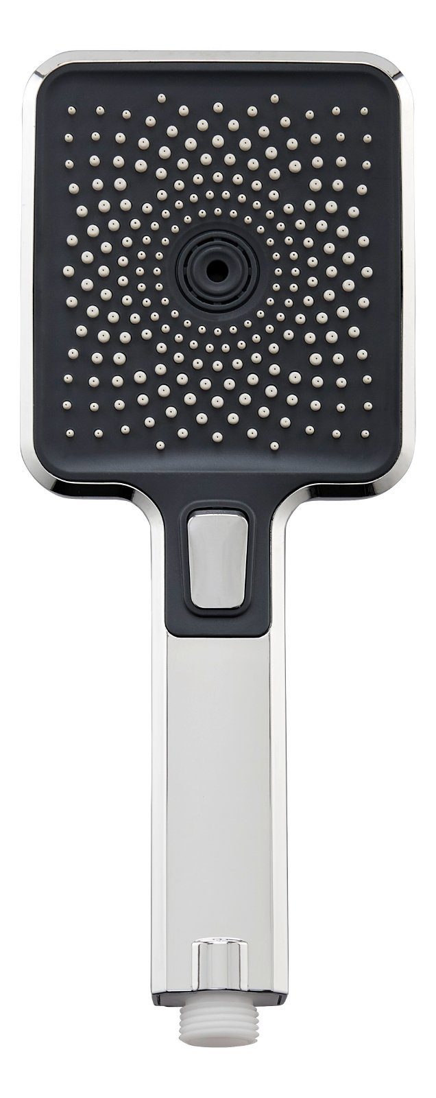 SCHÖNER WOHNEN-Kollektion Handbrause Verina, eckig, 10,5 cm, 3-strahlig, wassersparend, Anti-Kalk, Chrom
