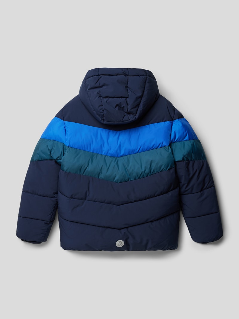 Steppjacke mit Streifenmuster in marineblau