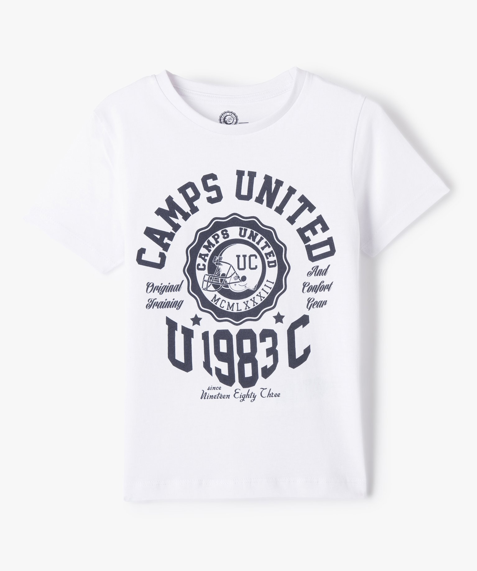 Tee-shirt Garçon avec inscription XXL sur le buste - Camps ... blanc | GEMO
