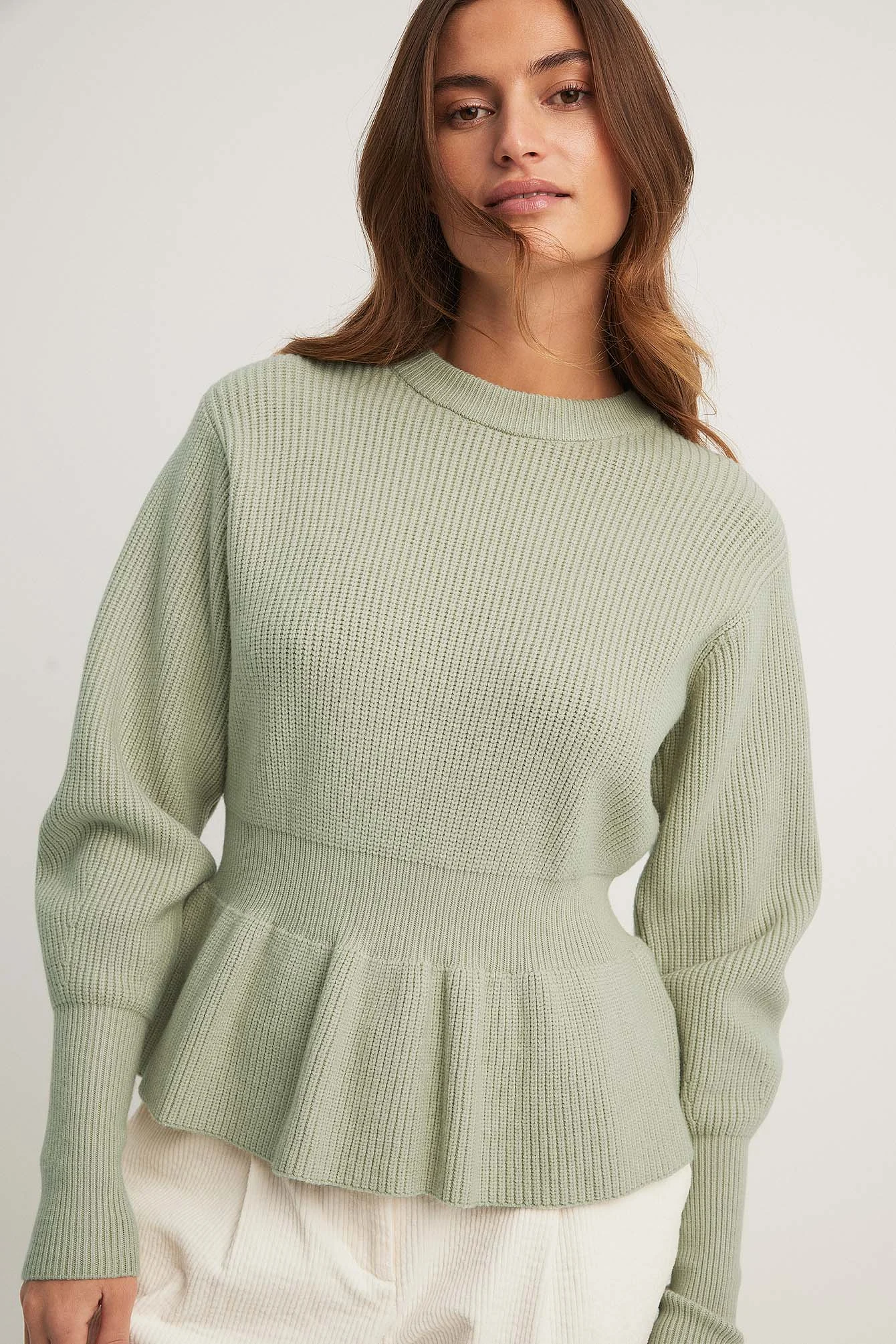 Strickpullover mit Schößchen