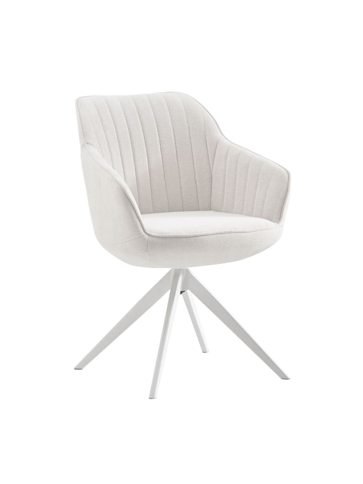 B&D Home Drehstuhl ARVIT in Cremeweiß - (B)58 x (H)81 x (T)61 cm günstig kaufen onesize