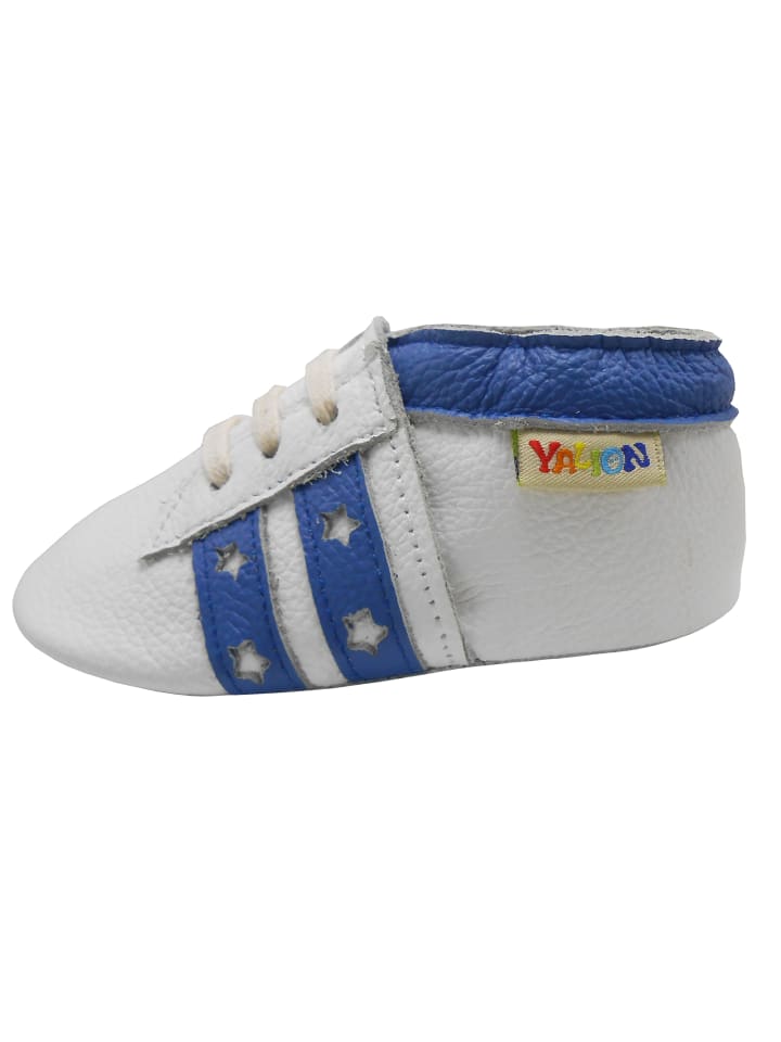 Yalion Leder-Krabbelschuhe in Weiß günstig kaufen