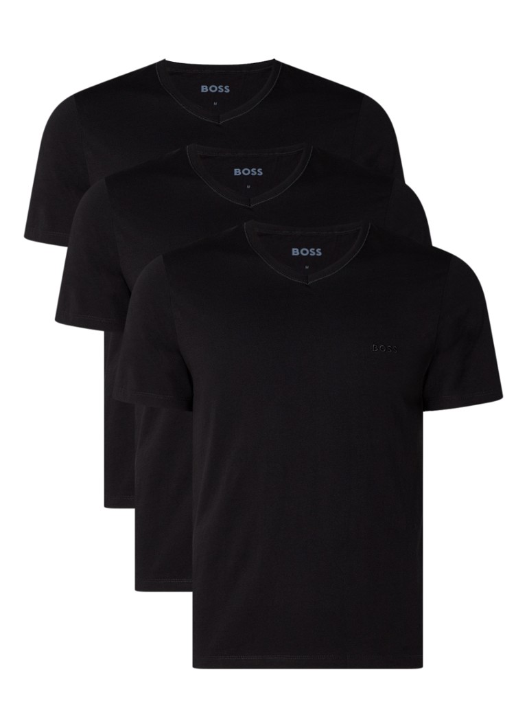 HUGO BOSS V-neck T-shirt in 3-pack
