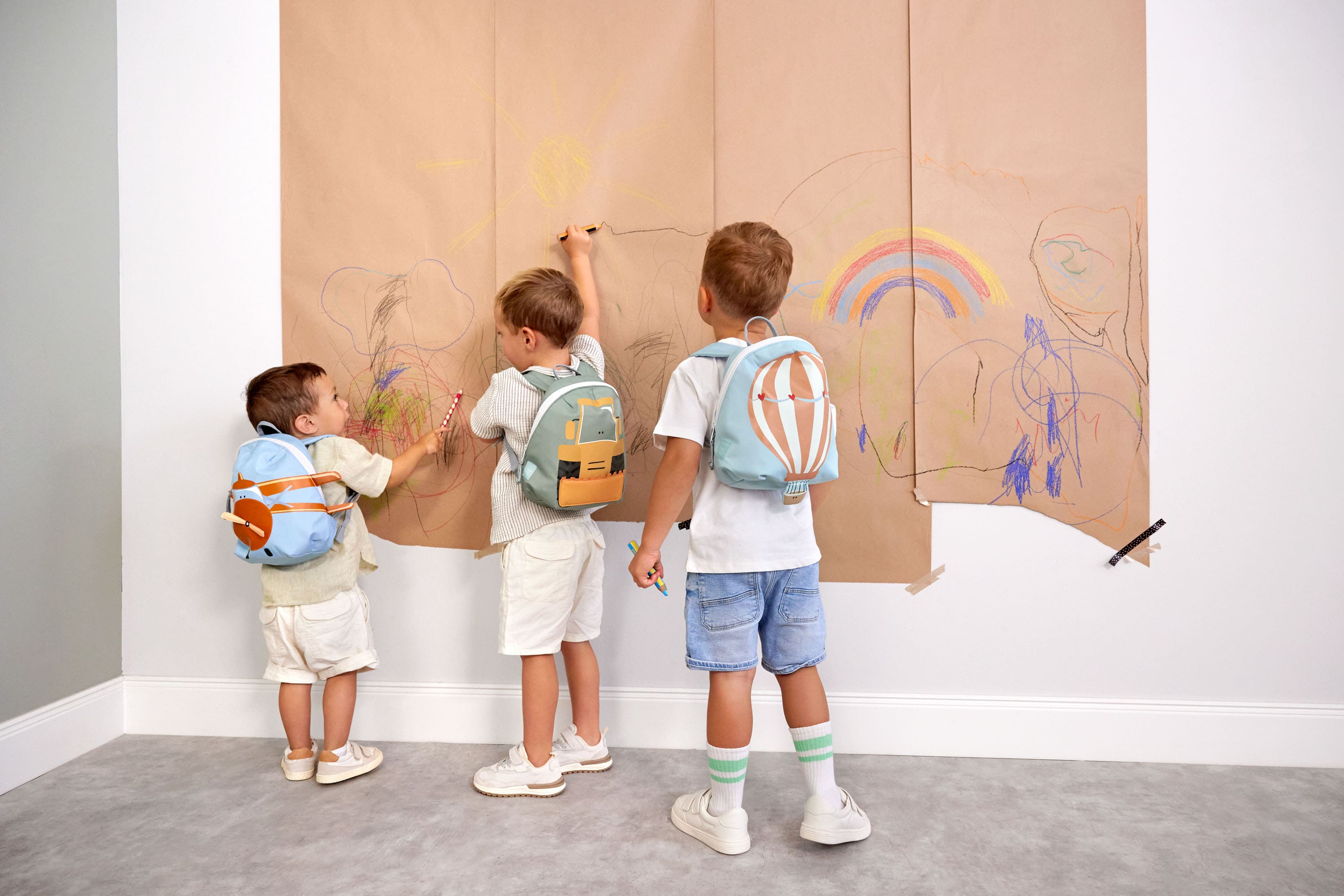 Kindergartenrucksack Tiny - Ballon, Beige