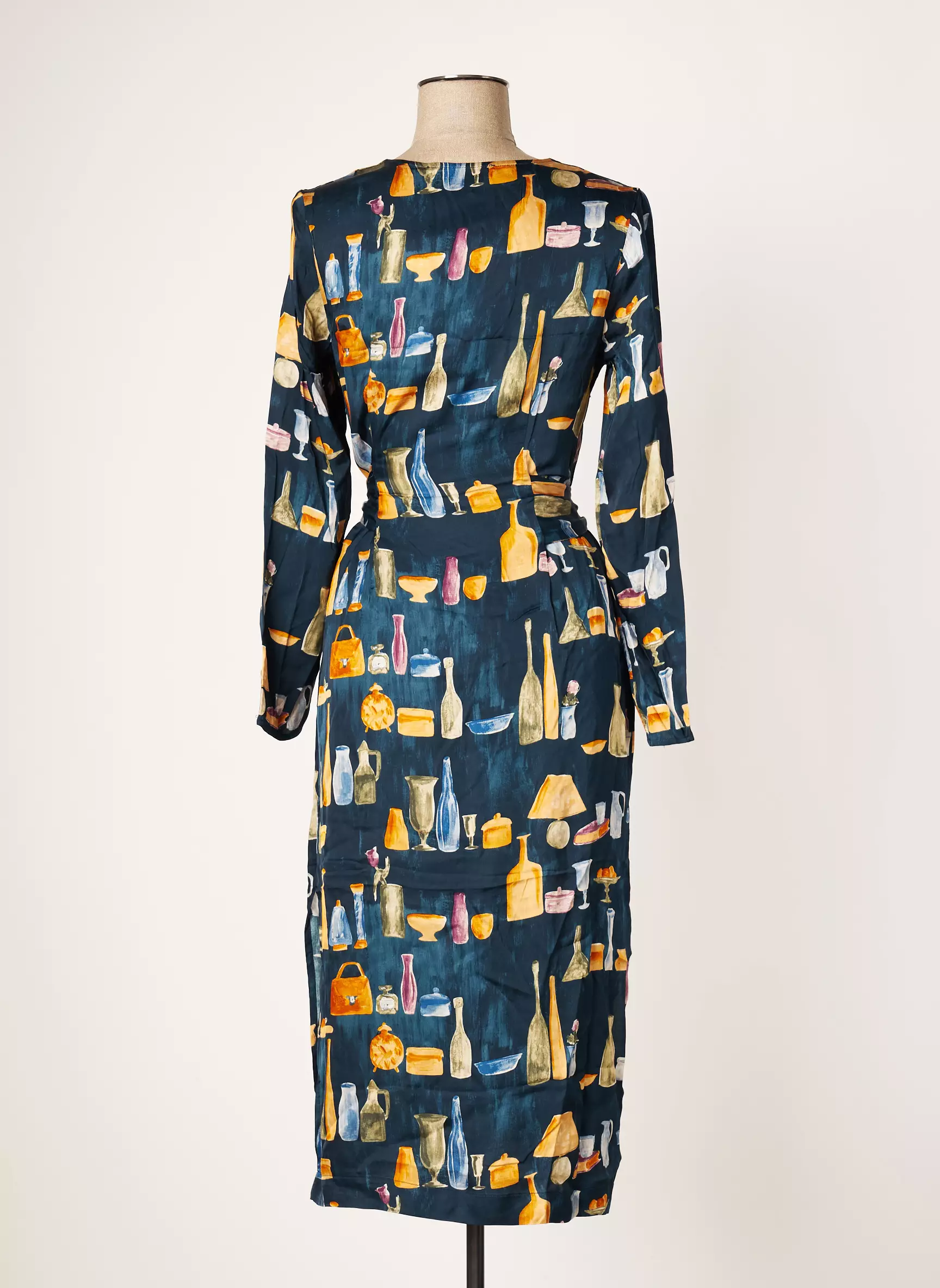 Nice Things Robes Mi Longues Femme couleur bleu