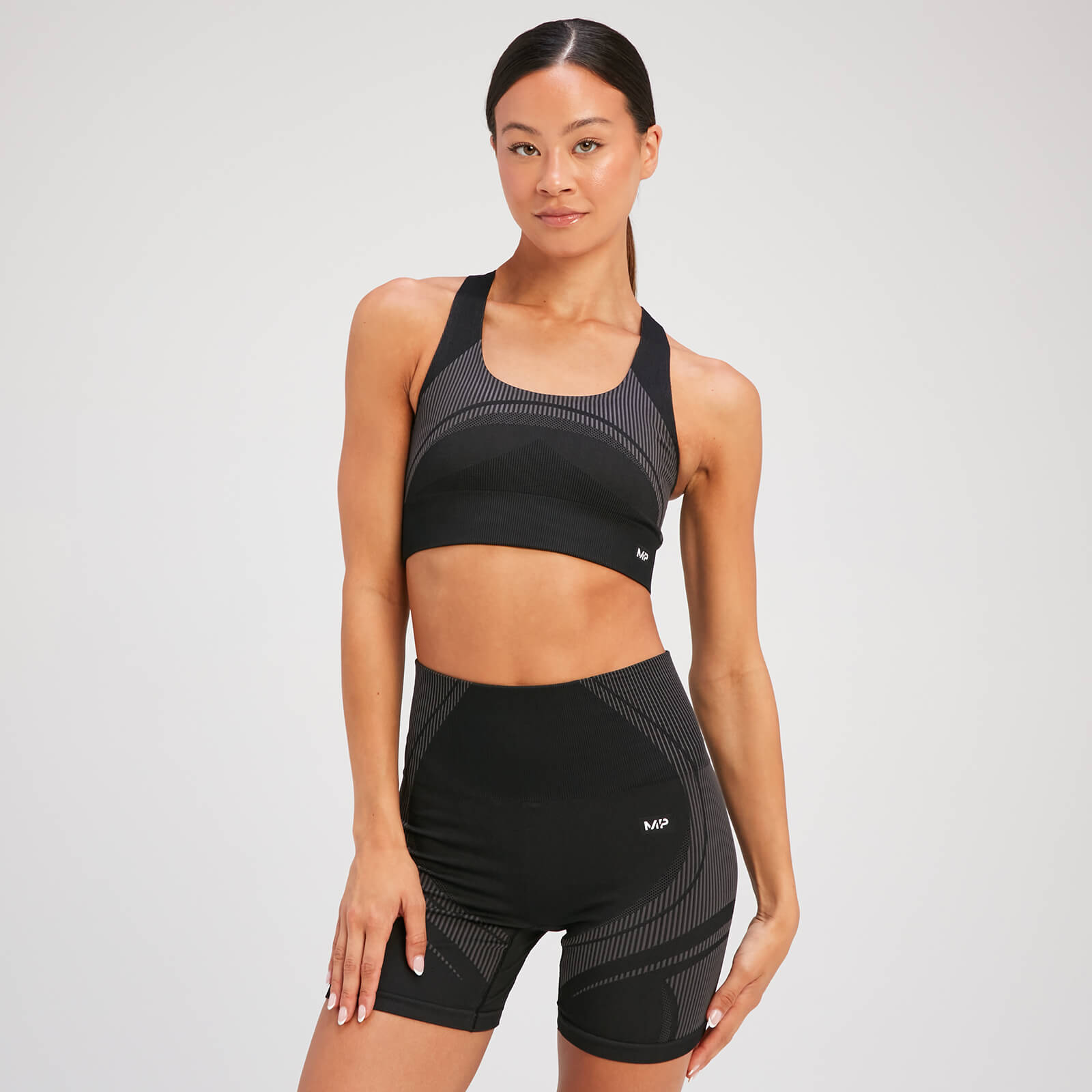Brassière de sport sans coutures MP Tempo Ultra pour femmes – Noir