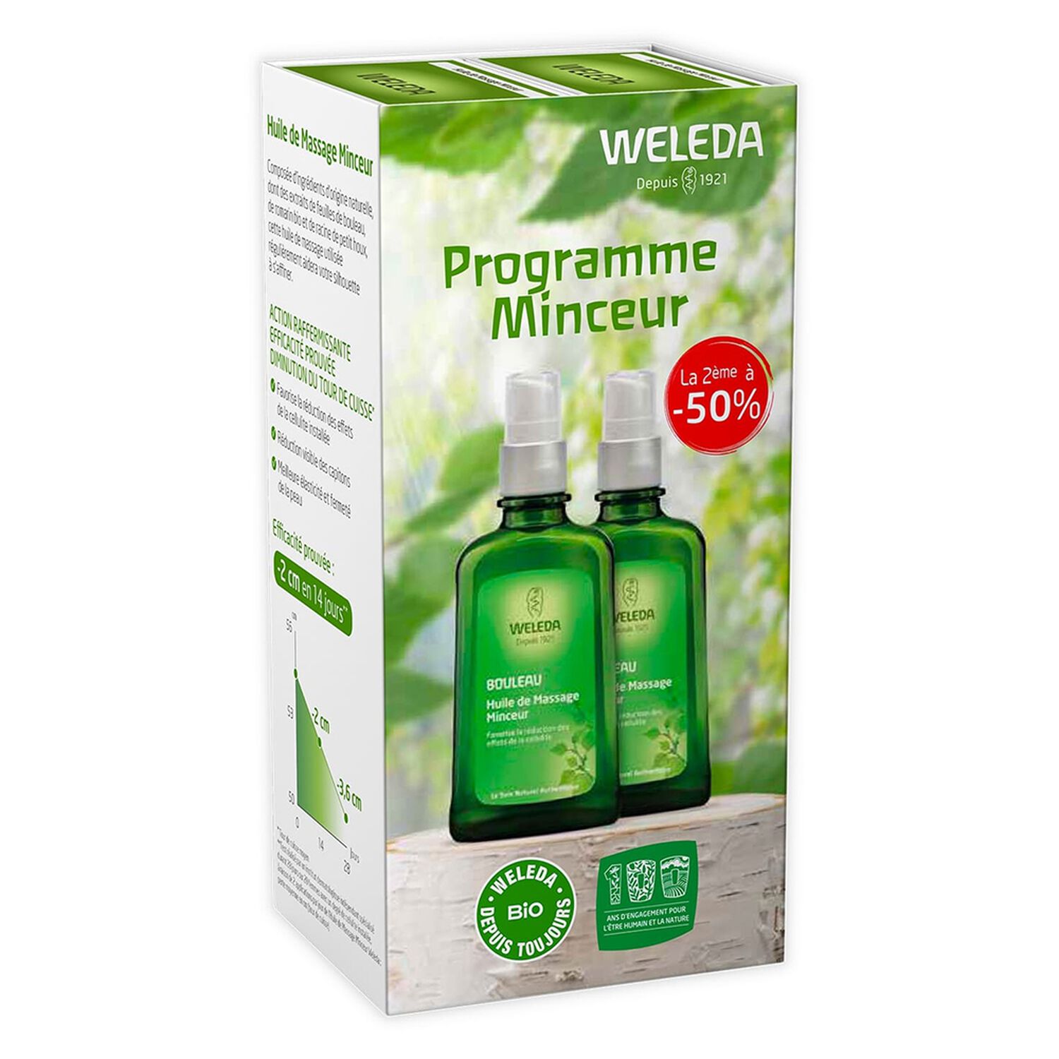 Weleda Bouleau Huile de Massage Minceur au Bouleau Lot de 2 x 100 ml
