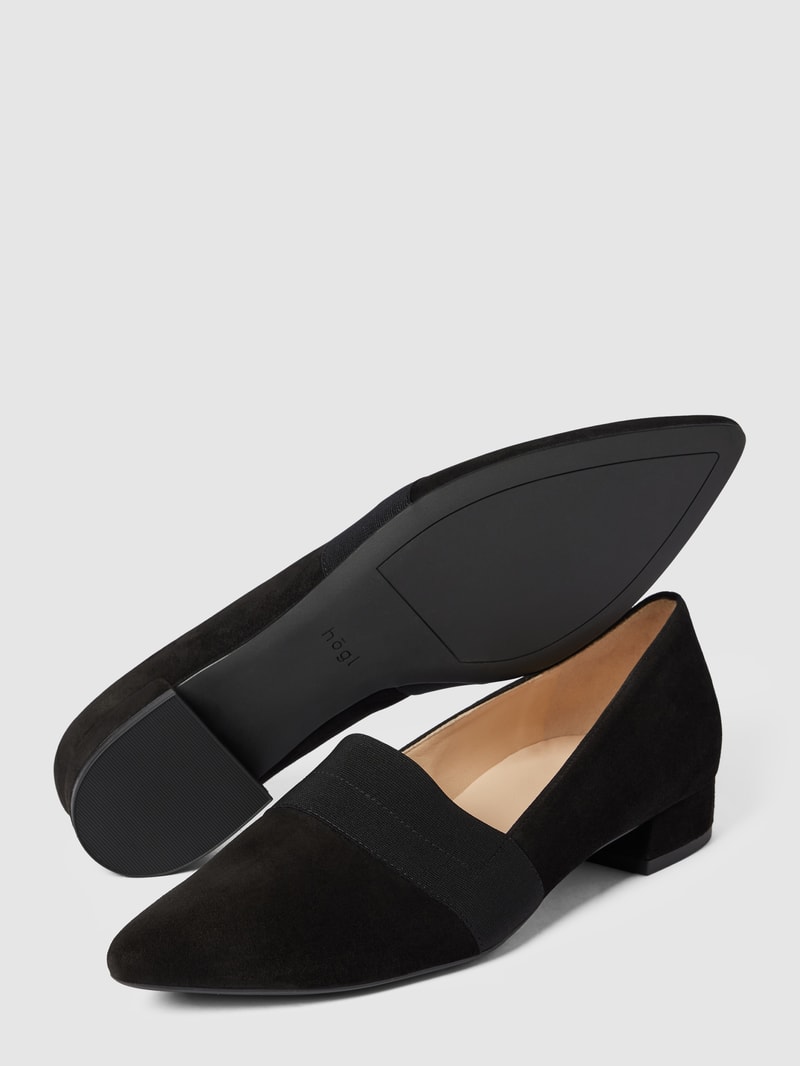 Ballerinas in unifarbenem Design Modell 'Evency' in schwarz